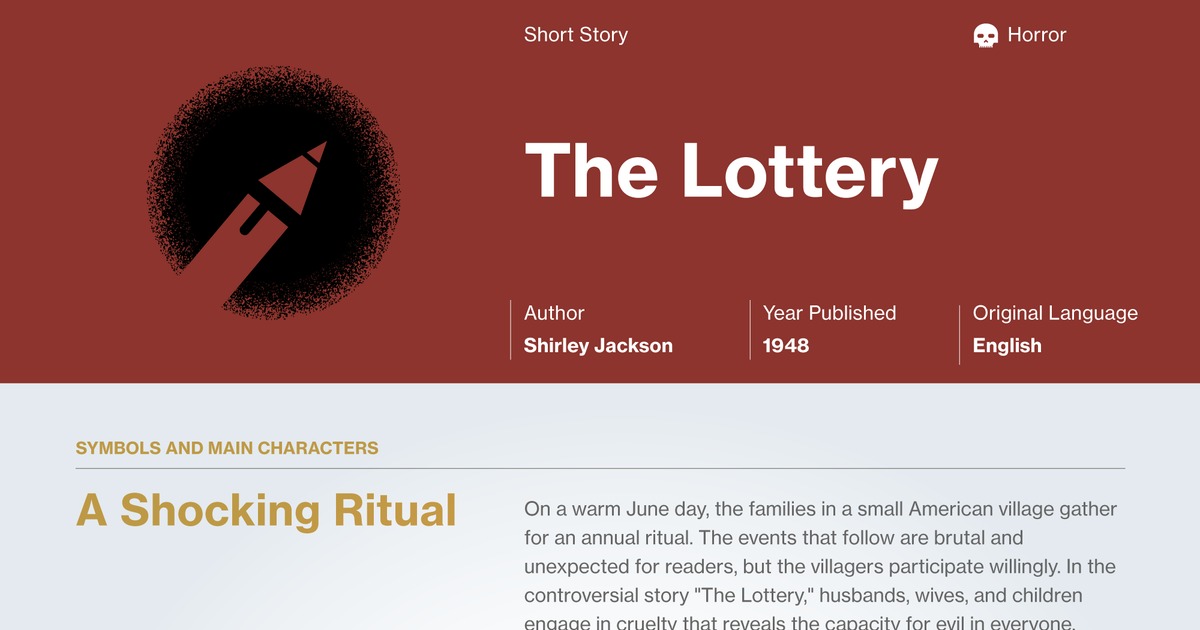 Comprehensive Plot Summary of The Lottery Ticket on Jilino1