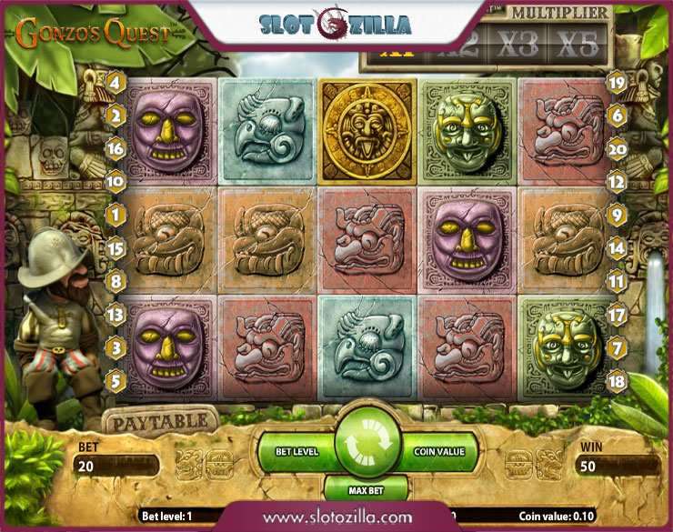 Gonzo's Quest Slot Machine Overview in Swerte99